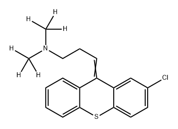 氯普噻吨-D6 结构式