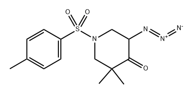 4-Piperidinone, 5-azido-3,3-dimethyl-1-[(4-methylphenyl)sulfonyl]- 结构式