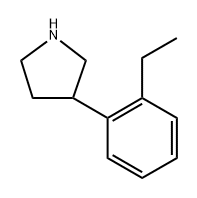 3-(2-乙基苯基)吡咯烷 结构式