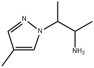 3-(4-甲基-1H-吡唑-1-基)丁烷-2-胺 结构式
