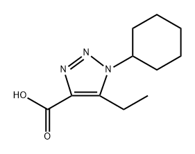 1-环己基-5-乙基-1H-1,2,3-三唑-4-羧酸 结构式