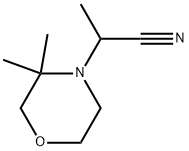 4-Morpholineacetonitrile, α,3,3-trimethyl- 结构式