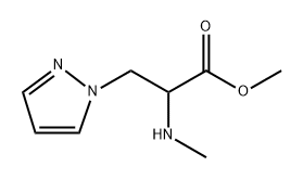 2-(甲氨基)-3-(1H-吡唑-1-基)丙酸甲酯 结构式