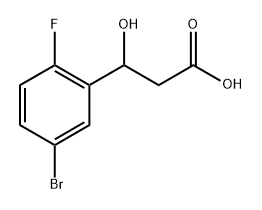 3-(5-溴-2-氟苯基)-3-羟基丙酸 结构式