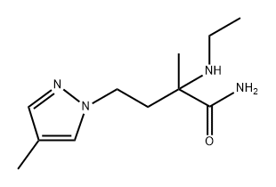 2-(乙基氨基)-2-甲基-4-(4-甲基-1H-吡唑-1-基)丁酰胺 结构式