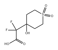 2,2-二氟-2-(4-羟基-1,1-二氧化四氢-2H-噻喃-4-基)乙酸 结构式