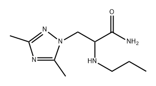 3-(3,5-二甲基-1H-1,2,4-三唑-1-基)-2-(丙氨基)丙酰胺 结构式