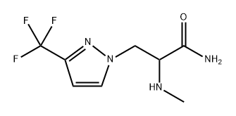 2-(甲基氨基)-3-(3-(三氟甲基)-1H-吡唑-1-基)丙酰胺 结构式