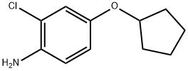 2-Chloro-4-(cyclopentyloxy)benzenamine 结构式
