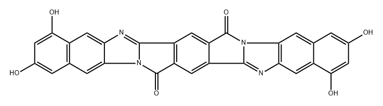 Dibenzo[f,f]benzo[1,2:3,4:4,5:3,4]dipyrrolo[1,2-a:1,2-a]bisbenzimidazole-8,18-dione,  2,4,12,14-tetrahydroxy-  (9CI) 结构式