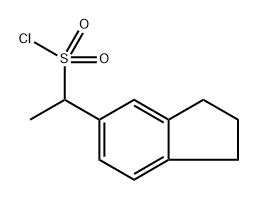 1-(2,3-二氢-1H-茚-5-基)乙烷-1-磺酰氯 结构式