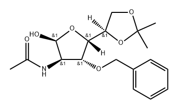 .alpha.-D-Glucofuranose, 2-(acetylamino)-2-deoxy-5,6-O-(1-methylethylidene)-3-O-(phenylmethyl)- 结构式