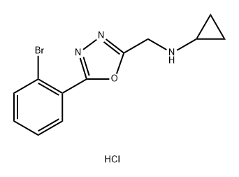 N-{[5-(2-溴苯基)-1,3,4-噁二唑-2-基]甲基}环丙胺盐酸盐 结构式