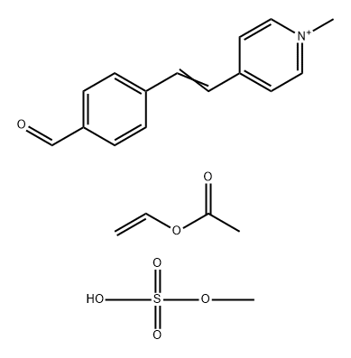 Acetic acid ethenyl ester, homopolymer, hydrolyzed, cyclic acetal with 4-2-(4-formylphenyl)ethenyl-1-methylpyridinium Me sulfate 结构式