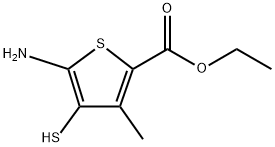 5-氨基-4-巯基-3-甲基噻吩-2-羧酸乙酯 结构式