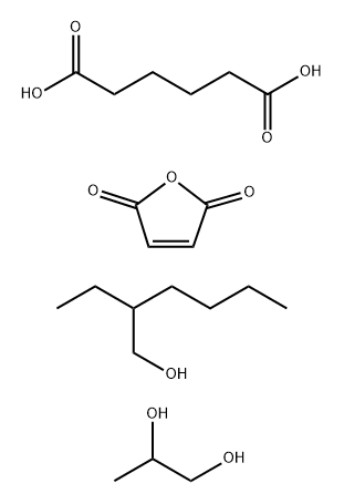 Hexanedioic acid, polymer with 2-ethyl-1-hexanol, 2,5-furandione and 1,2-propanediol 结构式