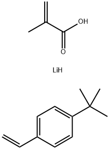 2-Propenoic acid, 2-methyl-, lithium salt, polymer with 1-(1,1-dimethylethyl)-4-ethenylbenzene 结构式