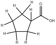 环戊烷-1,2,2,3,3,4,4,5,5-D9-羧酸 结构式