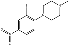 1-(2-碘-4-硝基苯基)-4-甲基哌嗪 结构式