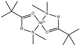 Nickel, bis[(2,2-dimethylpropanoic acid-κO) 2,2-dimethylhydrazidato-κN2]-, (SP-4-1)- 结构式