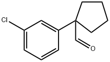 1-(3-氯苯基)环戊基甲醛 结构式