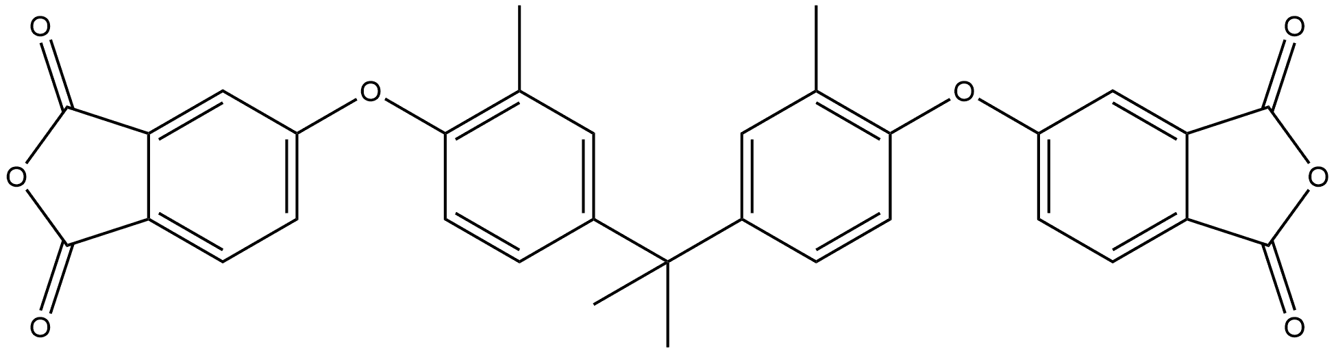5,5'-[[丙烷-2,2-二基双(2-甲基-4,1-亚苯基)]双(氧基)]双(异苯并呋喃-1,3-二酮) 结构式