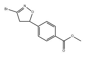 Methyl 4-(3-bromo-4,5-dihydro-5-isoxazolyl)benzoate 结构式