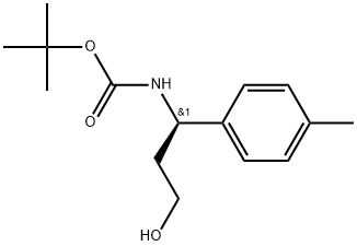 tert-butyl(R)-(3-hydroxy-1-(p-tolyl)propyl)carbamate 结构式