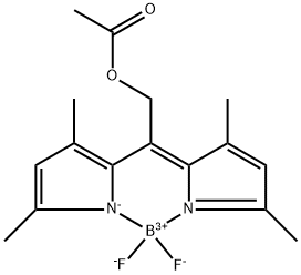 Boron, [2-(3,5-dimethyl-1H-pyrrol-2-yl-κN)-2-(3,5-dimethyl-2H-pyrrol-2-ylidene-κN)ethyl acetato]difluoro-, (T-4)- 结构式