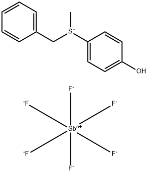 苄基(4-羟苯基)甲基硫鎓六氟锑酸盐 结构式