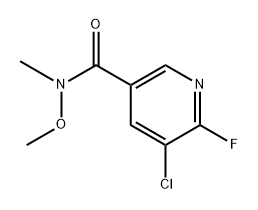 5-chloro-6-fluoro-N-methoxy-N-methylnicotinamide 结构式
