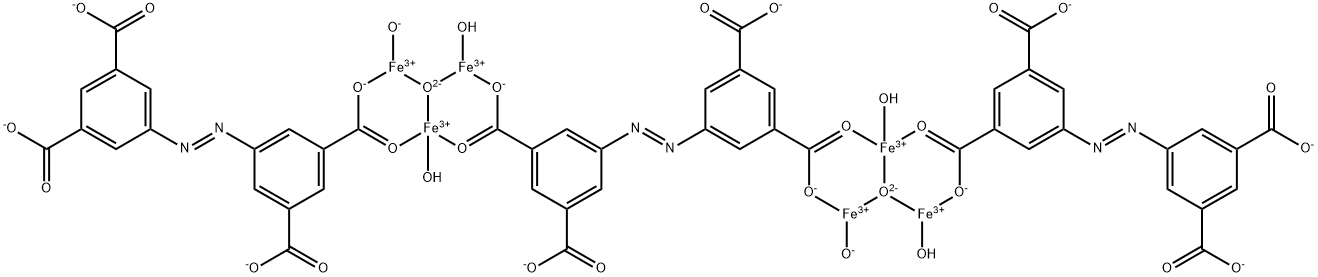偶氮苯四羧酸铁,多孔[PCN-250(FE)] 结构式