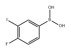 4-fluoro-3-iodophenylboronic acid 结构式