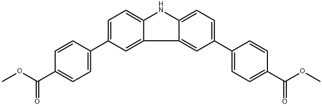 DIMETHYL 4,4'-(9H-CARBAZOLE-3,6-DIYL)DIBENZOATE 结构式