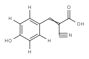 [2H4]-氰基-4-羟基肉桂酸 结构式