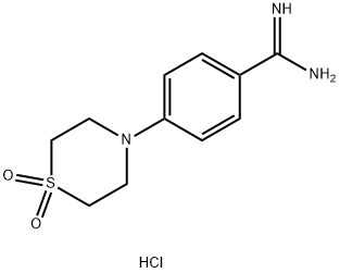 4-(1,1-二氧代-1Λ6-硫代吗啉-4-基)苯-1-甲亚胺盐酸盐 结构式