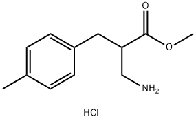3-氨基-2-[(4-甲基苯基)甲基]丙酸甲酯盐酸盐 结构式