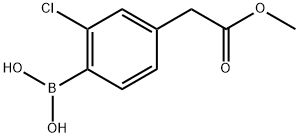 (2-氯-4-(2-甲氧基-2-氧代乙基)苯基)硼酸 结构式