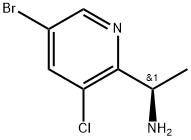 (R)-1-(5-溴-3-氯吡啶-2-基)乙烷-1-胺盐酸盐 结构式