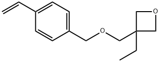 3-[[(4-乙烯基苯基)甲氧基]甲基]-3-乙基氧杂环丁烷 结构式