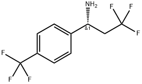 (R)-3,3,3-三氟-1-(4-(三氟甲基)苯基)丙烷-1-胺 结构式