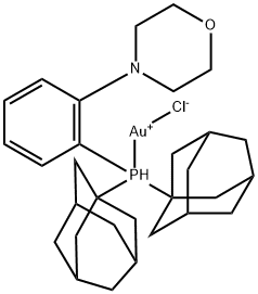 CHLORO{4-[2-DI(1-ADAMANTYL)PHOSPHINO]PHENYLMORPHOLINE}GOLD(I) 结构式