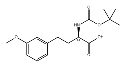 (2R)-2-{[(tert-butoxy)carbonyl]amino}-4-(3-methoxyphenyl)butanoic acid 结构式