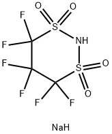 4H-13,2-二噻嗪,4,4,5,5,6,6-六氟二氢-,1,1,3,3-四氧化物,钠盐(1:1) 结构式