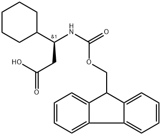N-芴甲氧羰基-(3S)-3-氨基-3-环己基丙酸 结构式