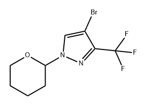 4-bromo-1-(oxan-2-yl)-3-(trifluoromethyl)-1H-pyraz
ole 结构式