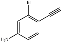 3-溴-4-乙炔基苯胺 结构式