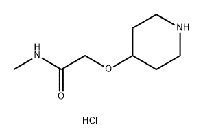 Acetamide, N-methyl-2-(4-piperidinyloxy)-, hydrochloride (1:1) 结构式