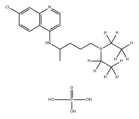 [2H10]-二磷酸氯喹盐 结构式