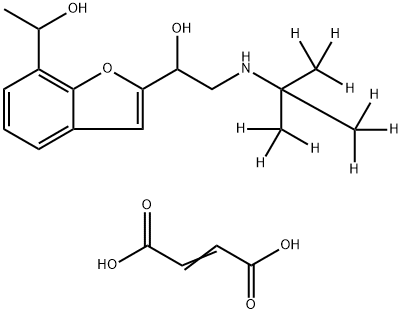 1-羟基丁呋洛尔-[D9]马来酸盐 结构式